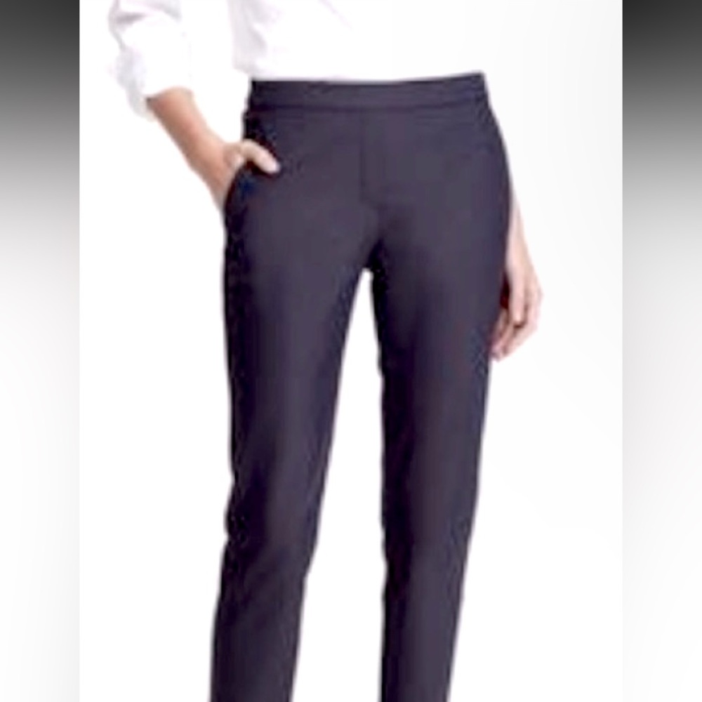 Theory Navy Patterned Trouser Pants - image 1